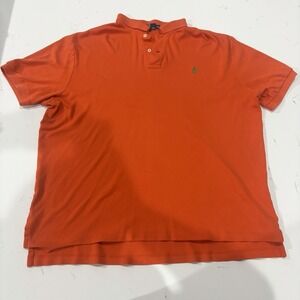 Polo Ralph Lauren Orange Polo Shirt XL Men's Short Sleeve Embroidered Logo